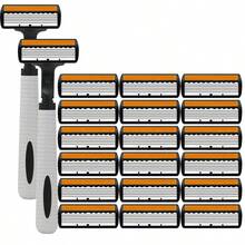 6-Layer Manual Razor Blade Beauty Tool With Trimmer, Replaceable Blades And Razor Holder, Personal Care And Gifts, 10 Occasions Perfect For Men's&Women's Grooming, Essential Tool For Daily Shaving - Multicolor - View 9
