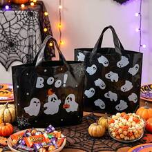 5/10 Peças Sacolas de Presente de Halloween, Sacolas de Lona com Estampa de Fantasma BOO de Halloween, Sacolas de Presente para Decoração de Festa de Halloween, Sacolas para Embrulho de Presente, Sacolas para Doces de Halloween, Suprimentos para Embrulho de Presente de Feliz Halloween, Suprimentos para Festa de Halloween, Sacolas de Compras para Loja de Halloween, Sacolas de Plástico Duráveis, Sacolas de Armazenamento de Halloween, Suprimentos de Embalagem de Cozinha de Halloween, Decoração de Quarto de Halloween, Decoração de Casa de Halloween, Presentes de Halloween, Lembrancinhas de Festa - fantasma do dia das bruxas - Visão 7