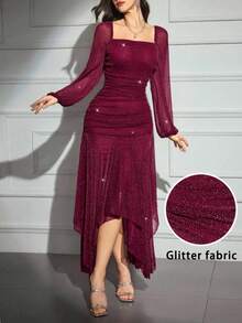 Women Midi Dresses - Marrón - View 2