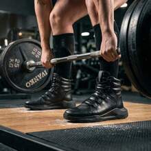 Men's Leather Sneakers Ranclafe 7033 Mid-Top Casual Gym Training Urban Comfortable - 黑色 - 查看 5
