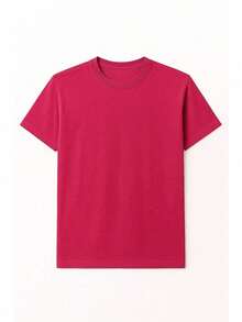 Original HPC POLO T-Shirt With Round Neck And Short Sleeves – Themed Graphic Design "HPC: London England Heritage" – 100% Cotton - 玫紅色 - 查看 4