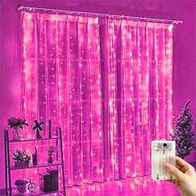Battery Powered LED Fairy Curtain Lights, String Lights With Remote Control 8 Modes, Suitable For Christmas, Halloween, Bedroom, Wedding, Home, Party, Various Holiday Decoration Lighting - Battery Box Curtain Light - View 20