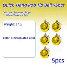 1pc/5pcs/10pcs Fishing Bell, Durable Quick Clip Design, Suitable For Night Fishing And Ice Fishing Bite Alarm, Easy Installation, Anti-Loosening Design, Universal For Freshwater And Saltwater Fishing, Fishing Rod Accessory, Essential For Fishing Enthusiasts - Fish Bell - View 4