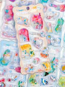 3D Water Stickers Japanese Cartoon Animal Water Stickers 3D Scrapbook DIY Journal Cute Stickers Stationery Decoration School Gift - Multicolor - View 14