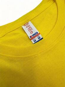 Original HPC POLO T-Shirt With Round Neck And Short Sleeves – Themed Graphic Design "HPC: London England Heritage" – 100% Cotton - 黃色 - 查看 4