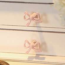 Pink Bow Cabinet Knobs, Cute Dresser Knobs For Bedroom, Vanity And Wardrobe, Includes Decorative Bow Pulls With Screws, Perfect For Bathroom Or Entryway Storage - Single Hole - View 3