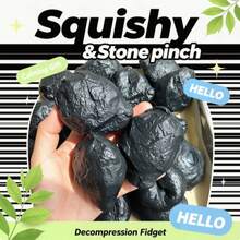 1PC - Handmade Stone-Shaped Squishy Ball, Crispy Slow Rise Squishy, Office Stress Relief Toy, Holiday Gift For Girls - one-size - View 2