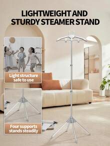 Soporte para vaporizador de prendas, estante plegable para vaporizador de prendas, soporte para vaporizador de prendas de mano, percha para planchado a vapor; percha giratoria 360° con pinzas, adecuada para el vaporizado diario de blusas, camisas, pantalones cortos, faldas y talla grande. - B - Ver 11