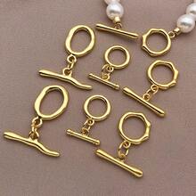 5 buah Jepitan Perhiasan Berbentuk T dari Tembaga, Jepitan Bulat OT, Konektor Perhiasan, Cocok untuk Pembuatan Perhiasan DIY Buatan Tangan, Dapat Digunakan untuk Gelang, Kalung, Rantai Tas, Gantungan Kunci, Cincin Kunci dan Aksesoris Lainnya, Serbaguna dan Praktis - Emas - View 1