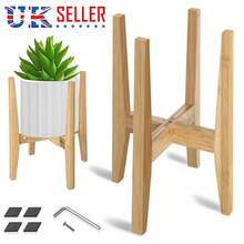 Adjustable Bamboo Wooden Plant Stand Plant And Flower Pot Base Holder Natural - UK-g049201 - View 5