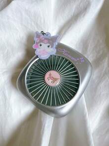Miniso Sanrio Kuromi 迷你手持小風扇，500mAh 可充電（低速 2h/中速 1.5h/高速 0.75h），超靜音低噪音，輕巧便攜，附 IP 鑰匙圈，個人日常使用迷你風扇 - 紫色的 - 查看 3