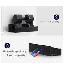 1/2 磁吸冰箱收納架，強力磁吸收納層架，免鑽孔廚房調味料與餐具收納架，加厚塑料材質 - A - 查看 5