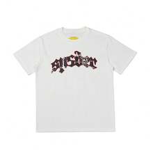 Camiseta de manga corta unisex de alta calidad con estampado de letras y telaraña de la marca de moda SP5DER555. Camisetas de lujo, tops, camisetas de moda. - Blanco - Ver 3