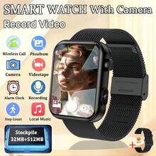 KENPANG Women's Camera Smart Watch, Photo, Video And Audio Recording, 512MB Memory, 1.91-Inch HD Display, Bluetooth Call And Notification, Heart Rate/Sleep/Menstrual Cycle Tracking, Multiple Sports Modes, IP68 Waterproof, Fitness Tracker, Compatible With IOS And Android - View 14