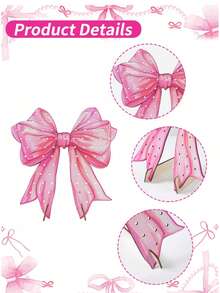 1pc Pink Bow Lollipop Display Stand - Wooden Dessert Rack, Suitable For Baby Shower, Gender Reveal And Birthday Party Decoration, Baby Shower Decoration, Home Kitchen Table Centerpiece, Lollipop Display Stand, Wedding Party Supplies - Multicolor - View 6