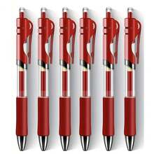 6-12pcs Retractable Neutral Pen Set - 0.5mm Replaceable Ink, Suitable For Office And School Writing - Black, Red And Blue, Back To School - Multicolor - View 17