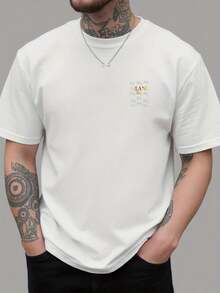 Mailand, Italien, neues Herren--Shirt mit Rundhalsausschnitt und beidseitigem Druck, lässiges, sportliches,, lockeres Oberteil für Studenten und Teenager, kurzärmelig. - Schwarz - Übersicht 7