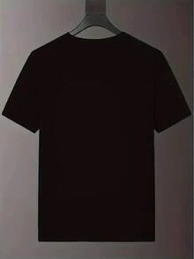 Camiseta Deportiva de Malla Transpirable con Estampado de Doble Cara para Hombre - Camiseta de Fitness que Absorbe la Humedad, Adecuada para Todas las Temporadas, Correr, Fitness y Uso Casua - Negro - Ver 2