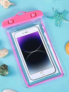 Waterproof Phone Pouch With Touchscreen Camera Storage Hanging Bag For Swimming, Rafting, Outdoor Use, Extra Waterproof Cover - Baby Pink - View 6