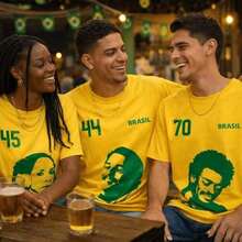 Brazilian Popular Music (MPB) Classics T-Shirt, Fan Style, 100% Cotton, Premium Print - Yellow - Belchior - View 1