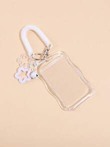 1PC Transparent Acrylic Card Holder, With Spring Cord And Bell Pendant, Creative Card Holder, Suitable For Student ID, Meal Card, Campus Card, And Bank Card Storage, A Stylish Student Study Accessory For Back-To-School Season - Single Piece - View 15