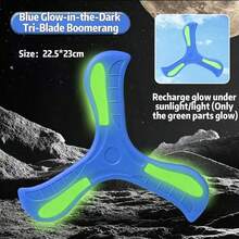 Boomerang Returns, Unbreakable Three-Leaf Glow-In-The-Dark Flying Disc, Strong Luminous Flying Toy, Soft Outdoor Lawn Interactive Sports Toy, Shockproof Lightweight Park Camping Toy, Portable Outdoor Leisure Toy, Camping Play Prop, Outdoor Sports Educational Fun Toy Gift - Multicolor - View 10