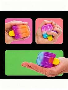 3/1pc Soft Cute Ice Cream Shaped Stress Relief Toy - A Cute Cube-Shaped Sensory Stress Relief Toy. This Portable Stress Relief Gadget Is Perfect For Use In The Office, Home Or Daily Relaxation. It Is An Excellent Decoration For Any Desk, And Also Suitable For Holidays, Parties And Christmas And Other Special Occasions. - Multiple Styles - View 6