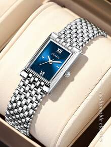 SUNKTA Fashion Women's Quartz Watch, Stainless Steel Bracelet, Waterproof For Daily Use, Exquisitely Compact Dial, Adjustable Bracelet - Silver - View 11