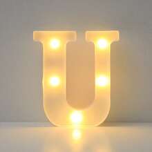 16cm 白色發光 A-Z LED 字母燈,電池供電,臥室裝飾字母夜燈,婚禮裝飾,生日派對裝飾,女孩房/兒童房裝飾字母燈,節日居家酒吧裝飾字母燈,字母燈 - 白色 - 查看 25