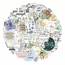 50pcs Bible Verse Stickers, Cartoon Graffiti Decorative Stickers, Suitable For Laptop, Water Bottle, Luggage, Helmet, Skateboard, Stationery, Motorcycle - A - View 1