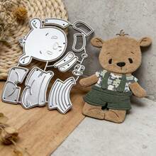 1pc Latest Cute Bear Metal Cutting Die, Suitable For Making Paper Cards, Scrapbooks, Custom Cards, Photo Albums And Craft Decorations. - Little Bear - View 2