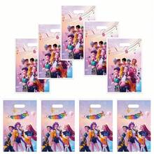 10Pcs Random Print K-POP Party Favor Bags, Unique Demon Hunting Group Themed Decor Ornaments, Hit Idol Style Party Props, Long Service Life Decor Widely Used In Fan Parties, Birthday Feasts & Entertainment Events - Multicolor - View 3