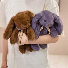 18cm/7.08inch Scented Bow-Tie Long-Eared Rabbit Plush Toy, Soft And Fluffy Stuffed Animal, Suitable For Room Decoration, Children's Birthday Gift, Holiday Gift For Family And Friends, Thanksgiving, Christmas. - Multicolor - View 5