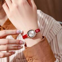 directa de relojes de cuarzo, relojes de pulsera de lujo ligero y moda de nicho para damas. - Marrón - Ver 7