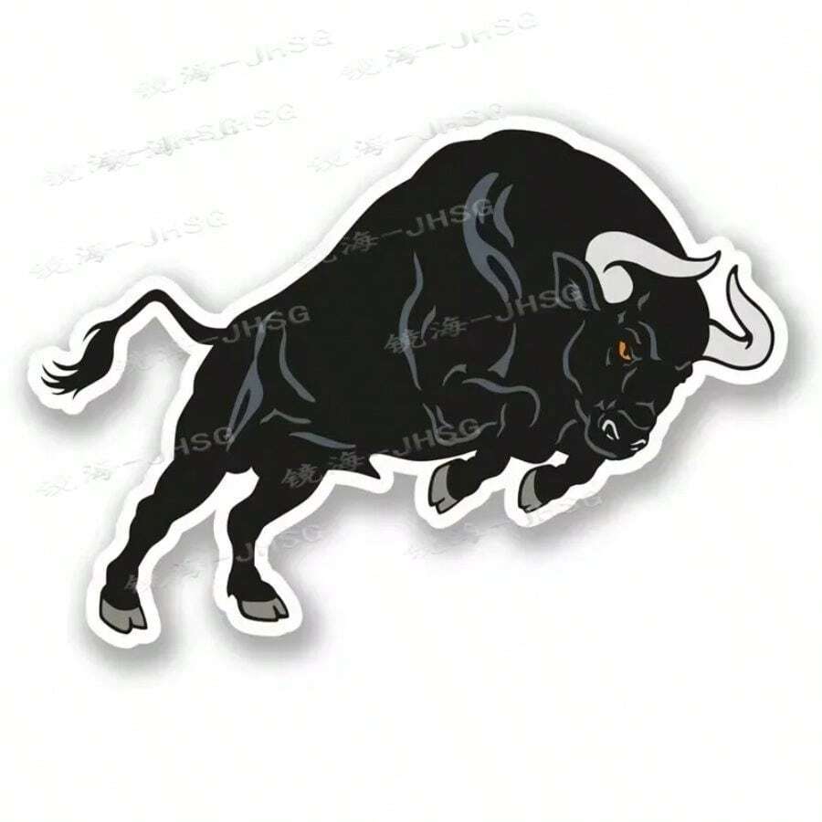 Black Spanish Bull Car Sticker Cute Accessories Product PVC Sun Protection And Waterproof Vinyl Decal - 10.6NO.18 右側 + 最長邊 13 厘米 - 查看 1