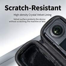 Portable Storage Bag For Insta360 X4/X5, PU Waterproof Fabric, Half-Open Zipper Design, Raised Lens Protection, Shockproof And Scratch-Resistant, Precision Molded Camera Protective Case - View 9