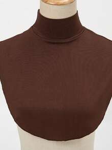 1PC Women's Elegant Solid Color Pleated Fake Collar, Comfortable Skin-Friendly Modal High Neck Undershirt Scarf, Simple Dickey Collar Top, Suitable For Daily Wear - Multicolor - View 20