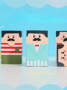 1/3 PCS Boy's Bald Eraser, Office Desktop Decoration, Classroom Prank, Birthday Gift, Cute Elderly Design - School And Workplace, First Day Of School - Multicolor - View 10