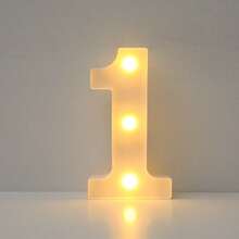 16cm 白色發光 A-Z LED 字母燈,電池供電,臥室裝飾字母夜燈,婚禮裝飾,生日派對裝飾,女孩房/兒童房裝飾字母燈,節日居家酒吧裝飾字母燈,字母燈 - 白色 - 查看 39