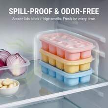 1/2/4pcs 8 Grids Plastic Ice Mold With Lid, Reusable Fruit & Beverage Ice Tray, Beer Refrigeration Tool, Suitable For Refrigerator Ice Maker In Kitchen, Restaurant,Bar - View 6