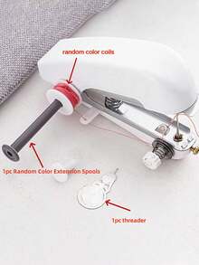 1pc Portable Mini Handheld Sewing Machine - Quick Repair & Patching Tool, Includes Needles/Thread/Spare Bobbins, Lightweight Sewing Machine Suitable For Clothing/Fabric/DIY Crafts/Travel/Emergency Repairs, Practical Home Sewing Accessory For Beginners And Craft Enthusiasts - A - View 11