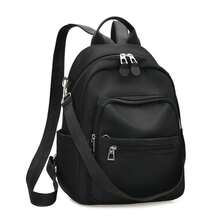 Black Multifunctional Mini Backpack, Lightweight Anti-Theft Small Backpack, One Shoulder Crossbody Commuter Women's Bag - Black - View 10