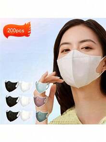 10/50/100/200 buah Masker Wajah Sekali Pakai 3D Warna Morandi Tipis Baru, Desain Unisex, Gaya Melangsingkan Wajah. Penting untuk Hari Valentine, Ulang Tahun, dan Pekerjaan Sehari-hari - MultiWarna - View 6