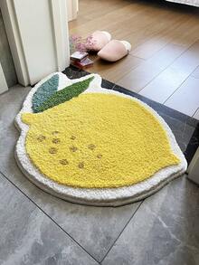 1 件 50x62 厘米（19.7x24.4 英寸）水果柠檬图案毛绒浴室垫，舒适可机洗，适用于浴室、卧室、客厅、厨房、入口门垫，新款加厚防滑吸水柔软地毯垫，樱桃图案地毯，适用于浴室沙发边 - 彩色 - 查看 4
