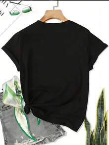Men's Double-Sided Floral And Dragon Print T-Shirt - Ideal For Family Gatherings, Corporate Team-Building Gifts; Short-Sleeve Vacation-Style T-Shirt - 白色 - 查看 10
