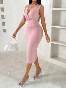 Women Midi Dresses - Marrón - View 7
