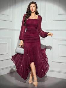 Women Midi Dresses - Marrón - View 8