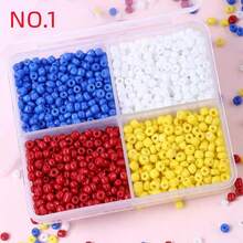3mm Glass Beads Material Kit 4-Compartment Rainbow Multicolor Seed Beads Set, Handmade DIY Bracelet Necklace Jewelry Making Combination Set, Suitable For Summer Beach Creative Handmade DIY Beaded Bracelet Loose Beads Jewelry Accessories - Multicolor - View 3