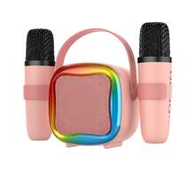 Reletech Portable Bluetooth Karaoke Speaker With 2 Wireless Microphones, RGB Gradient Light, Recording & Multi Sound Effects, Mini Karaoke Machine For Home Party Indoor Gathering - View 10