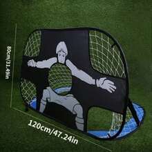 1pc Portable Soccer Goal, Foldable Outdoor Training Goal, Target Cloth, Soccer Training Tool, Dual-Use Soccer Goal - Multicolor - View 8